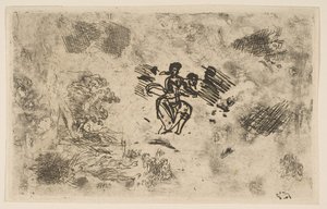 着席女性とその他のスケッチ、ca。 1630-33。 作： Claude Lorrain