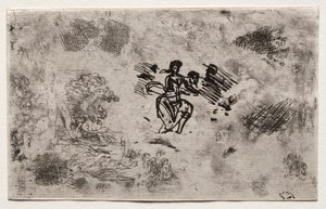 座っている女性と他のスケッチの習作 作： Claude Lorrain