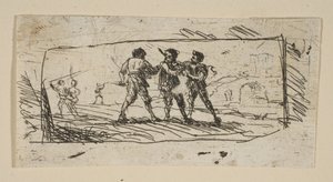 ブリガンズ下部セクションでの研究、ca。 1633年。 作： Claude Lorrain