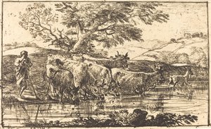 水飲み場の群れ 作： Claude Lorrain