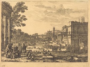 フォロ ロマーノ (Le Campo Vaccino) 作： Claude Lorrain