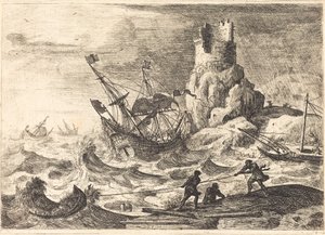 難破船 (Le naufrage) 作： Claude Lorrain