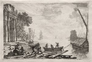 日没、1634年。 作： Claude Lorrain