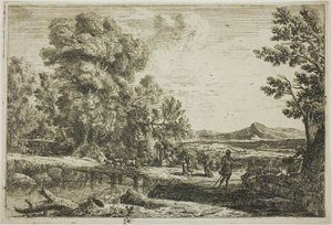 木の橋 (レベッカとエリエゼル) 作： Claude Lorrain