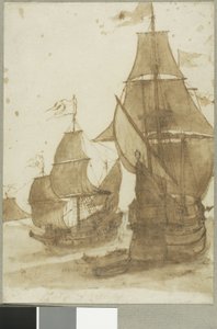 フリゲート2隻 作： Claude Lorrain