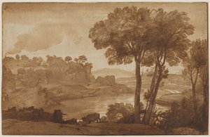 Acqua Acetosa rectoの表示c。 1645年。 作： Claude Lorrain