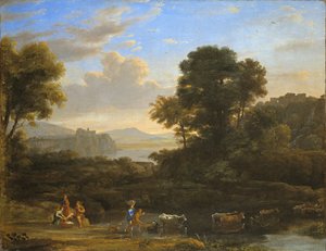 牧歌的な風景、1646-47 作： Claude Lorrain