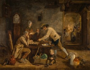 ドラフトプレイヤー、1844年 作： Claude Lorraine R.W Nursey