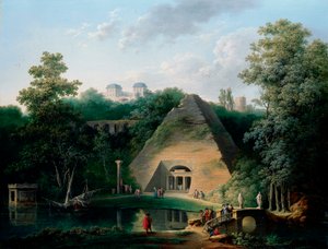 モーペルトゥイ城のピラミッド、1785年頃 作： Claude Louis Chatelet