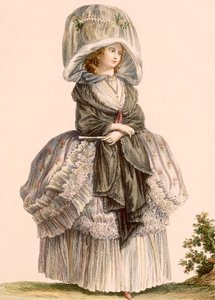「Galeries des Modes et Costumes Francais」（1778〜87年頃）からDenyが刻印した女性の夏のプロムナードガウン
