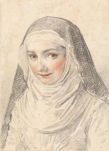 若い修道女 作： Claude Mellan