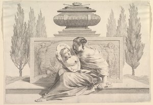 オーストリアのアンに敬意を表して寓話、約。 1643年。 作： Claude Mellan
