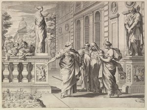 ボルゲーゼ一家によって設立されたローマ大学名誉の寓意、1615-88。 作： Claude Mellan