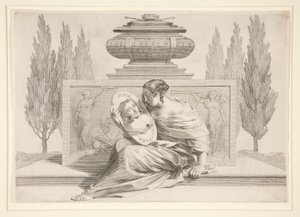 女王の死の寓話 (オーストリアのアン) 作： Claude Mellan