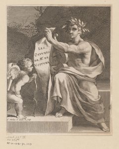 Apollo en een amor ド・ヴォワチュール氏の作品 (オブジェクトのタイトル) タイトル: Vincent de Voiture, The Works of Vincent de Voiture, 1650 作： Claude Mellan