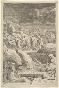 キリストの埋葬行列、1678。 作： Claude Mellan