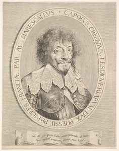 クレキーのチャールズ1世、レスディギエール公爵、1633年。 作： Claude Mellan