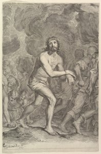 兵士たちが捕らえたキリスト、ラモンテオカルヴェール、1659年。 作： Claude Mellan