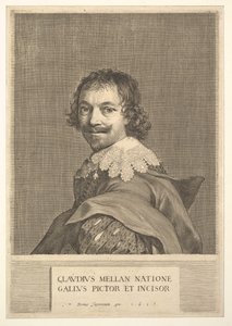 クロードメラン：セルフポートレート、1635年。 作： Claude Mellan
