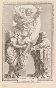歴史と予言を擬人化した神 タイトル ページ: Biblia Sacra、1642 年 作： Claude Mellan