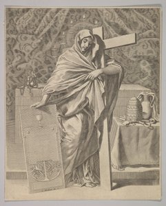 信仰の擬人化、1642年。 作： Claude Mellan