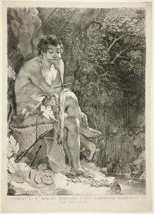 砂漠の洗礼者聖ヨハネ 作： Claude Mellan