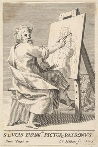 聖母マリアの聖母マリア絵画、1625年。 作： Claude Mellan