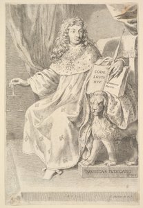 タイトルページ：ルイ14世コード、1667年。 作： Claude Mellan
