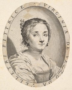 ヴァージニアダヴェッツォ、サイモンヴエットの妻、1626年。 作： Claude Mellan