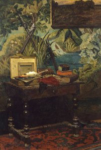 クロード・モネ作「アトリエの一角 作： Claude Monet