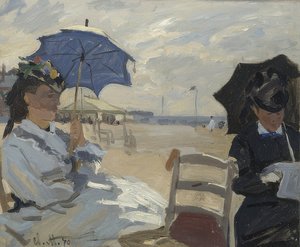 トルビルビーチ。 1870 作： Claude Monet