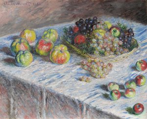 リンゴとブドウ 作： Claude Monet