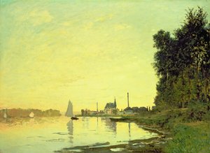 1872年の午後の終わりにアルジャントゥイユ 作： Claude Monet