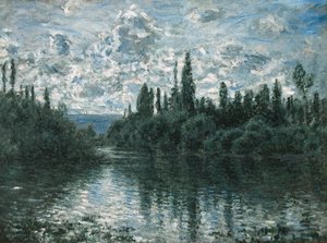 1878年、ヴェトゥイユ近郊のセーヌ川の腕。 作： Claude Monet