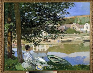 ベネクールの水際にて 作： Claude Monet
