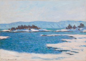 Au bord du fjord de Christiania、1895年。 作： Claude Monet