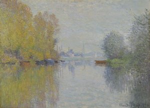 セーヌ川の秋、アルジャントゥイユ 作： Claude Monet