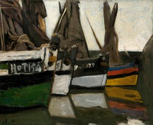 オンフルールの漁船 オンフルールの漁船、1866年頃。 作： Claude Monet