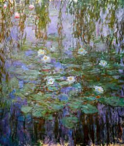 青い睡蓮 (詳細) 作： Claude Monet