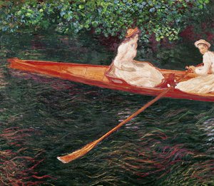 エプテ川でのボート遊び、1889〜1890年 作： Claude Monet