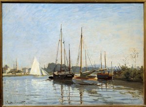 アルジャントゥイユの遊覧船 クロード・モネ（1840-1926）の絵画 1873年 日 0,49x0,65 m パリ、オルセー美術館 - アルジャントゥイユの遊覧船。クロード・モネ（1840-1926）の絵画 作： Claude Monet