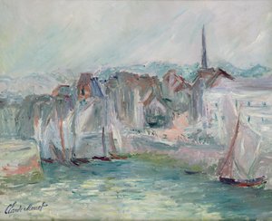 オンフルール港のボート、1917年 作： Claude Monet