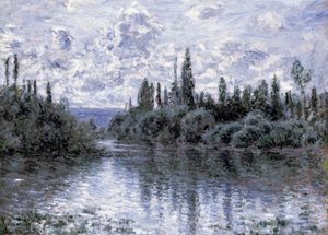 ヴェトゥイユ近くのセーヌ川の腕 作： Claude Monet