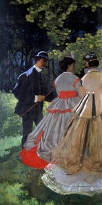 草の上での朝食 断片。左の部分。クロード・モネ(1840-1926)の絵画 1865-1866 Sun.2,48x2,17 m パリ、オルセー美術館 作： Claude Monet