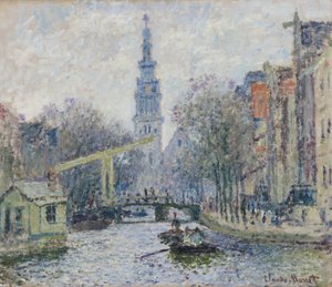 アムステルダム運河、1874 作： Claude Monet