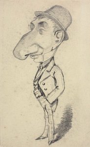 大きな鼻を持つ男の似顔絵 作： Claude Monet