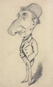 大きな鼻の男の風刺画 作： Claude Monet