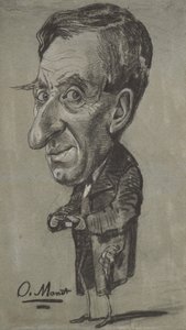 嗅ぎタバコの箱を持つ男の風刺画、c.1858 作： Claude Monet