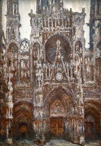 ルーアン大聖堂、ポータル ビュー、ブラウン ハーモニー 作： Claude Monet