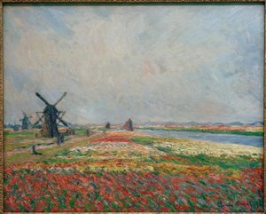 ライデン近郊の花畑 作： Claude Monet